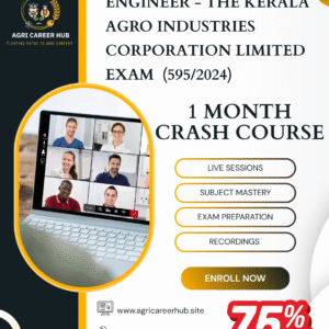 KPSC – ASSISTANT ENGINEER – THE KERALA AGRO INDUSTRIES CORPORATION LIMITED EXAM (595/2024) CRASH COURSE